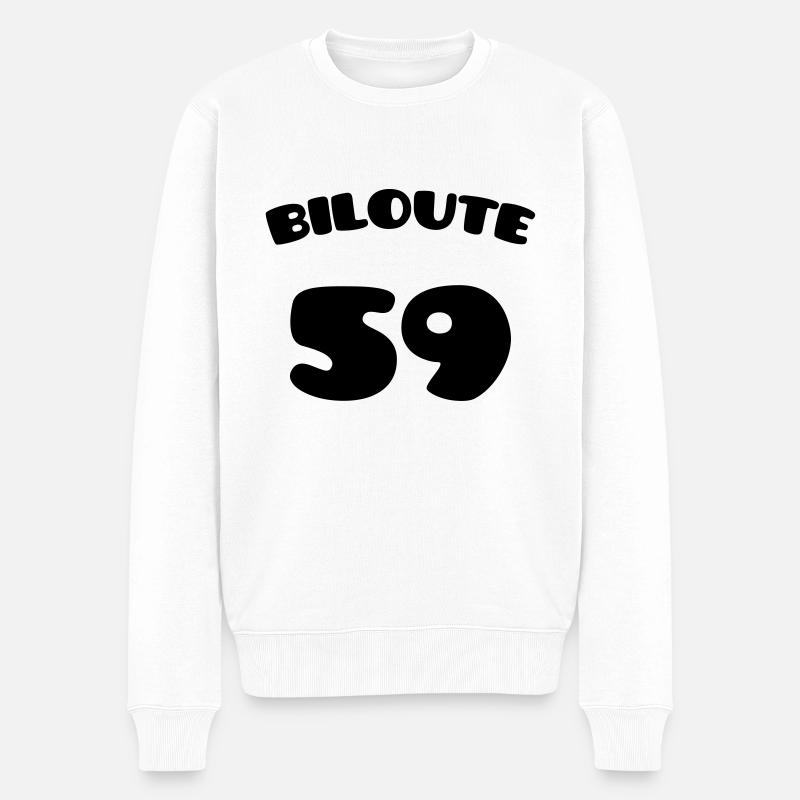 Biloute 59 - Ch'ti - Nord - Pull Premium bio Homme - blanc
