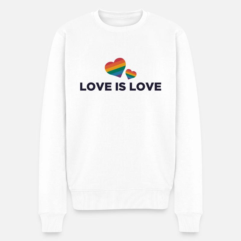 Liebe ist Liebe - Männer Premium Bio Pullover - Weiß