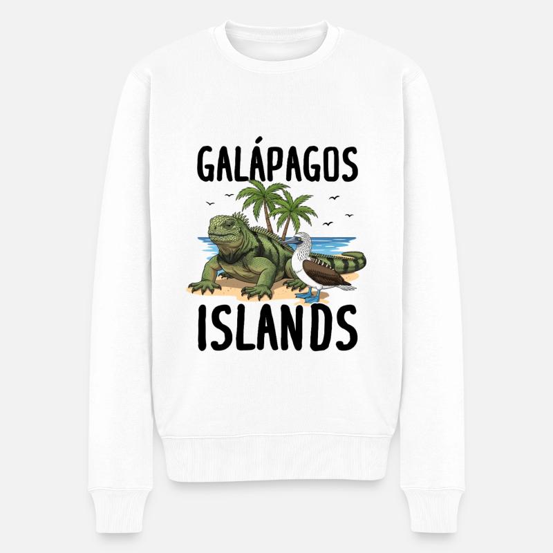 Îles Galapagos - Pull Premium bio Homme - blanc