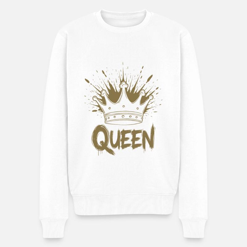 Couronne de reine Splash - Pull Premium bio Homme - blanc
