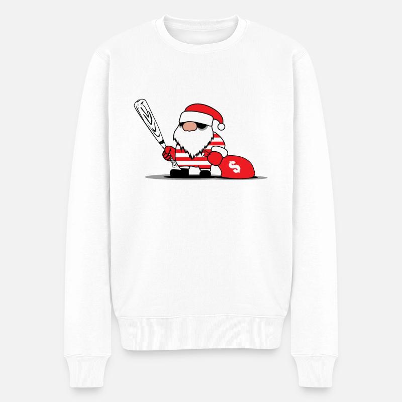 Santa Claus - Männer Premium Bio Pullover - Weiß
