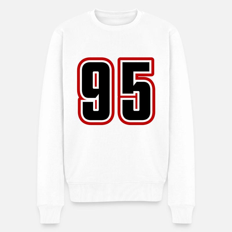 95 nombre symbole - Pull Premium bio Homme - blanc