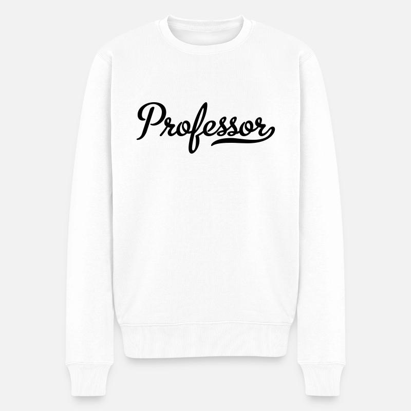 Professor - Männer Premium Bio Pullover - Weiß