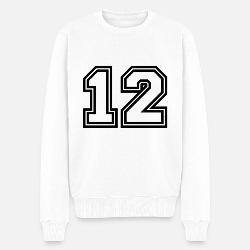 Symbole de 12 chiffres - Pull Premium bio Homme - blanc