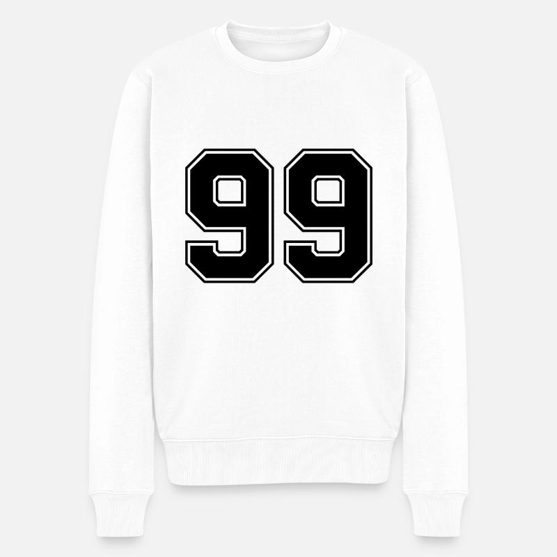 99 nombre de maillots - Pull Premium bio Homme - blanc