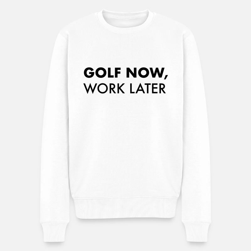 Golf - Männer Premium Bio Pullover - Weiß