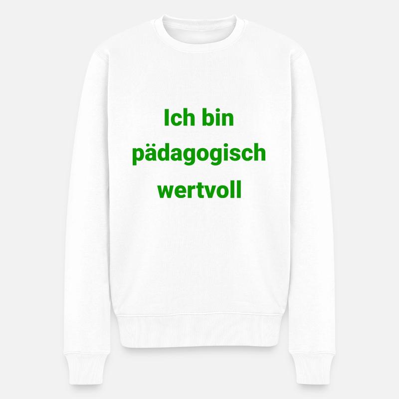 Pädagogik Erziehung Erzieherin Pädagogin - Männer Premium Bio Pullover - Weiß