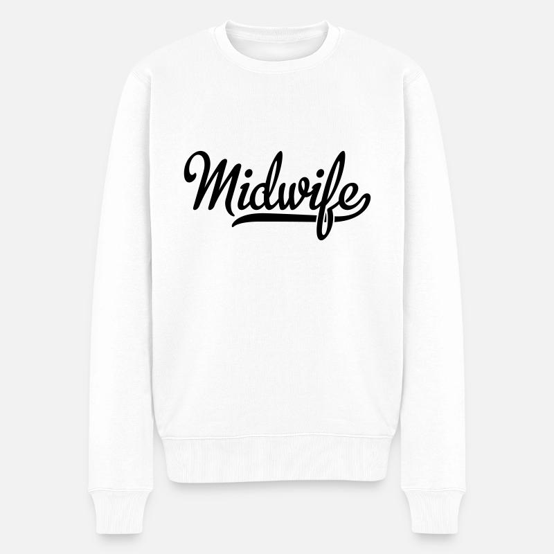 Hebamme - Männer Premium Bio Pullover - Weiß