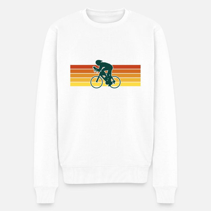 Fahrrad - Männer Premium Bio Pullover - Weiß