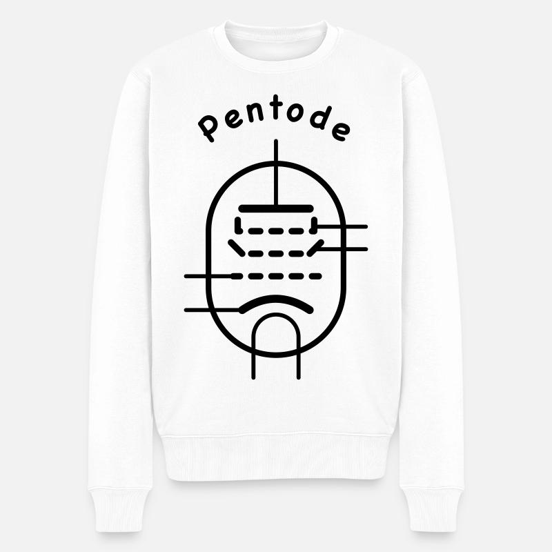 Symbole de tube à vide Pentode - Pull Premium bio Homme - blanc