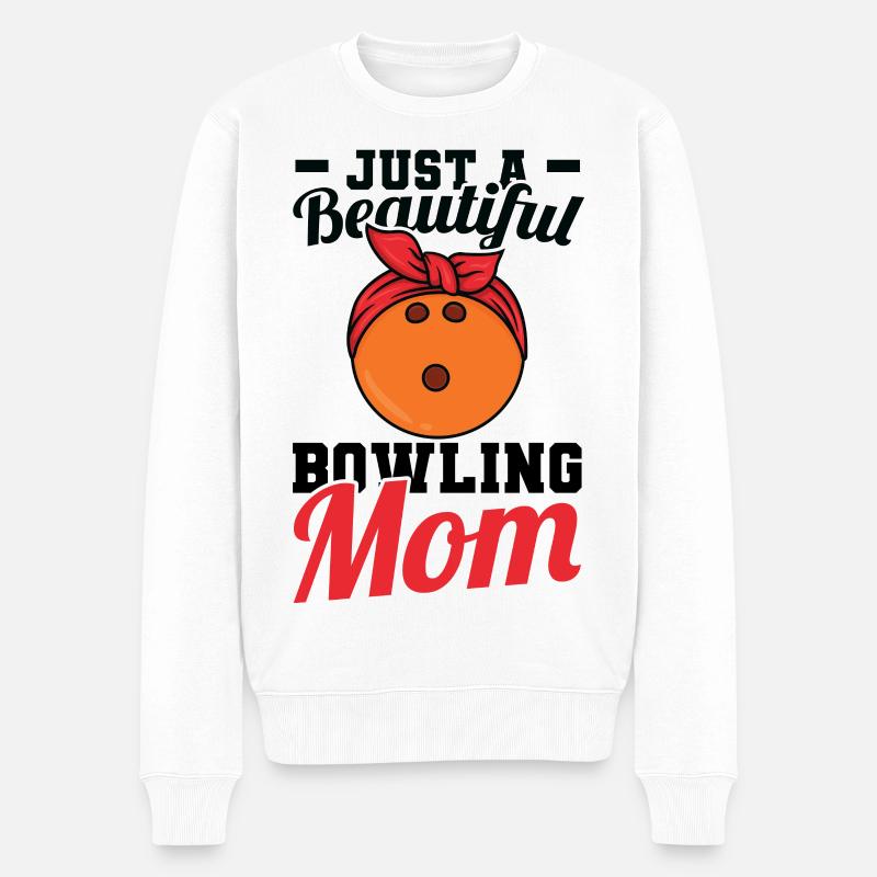 Juste une belle maman de bowling - Pull Premium bio Homme - blanc
