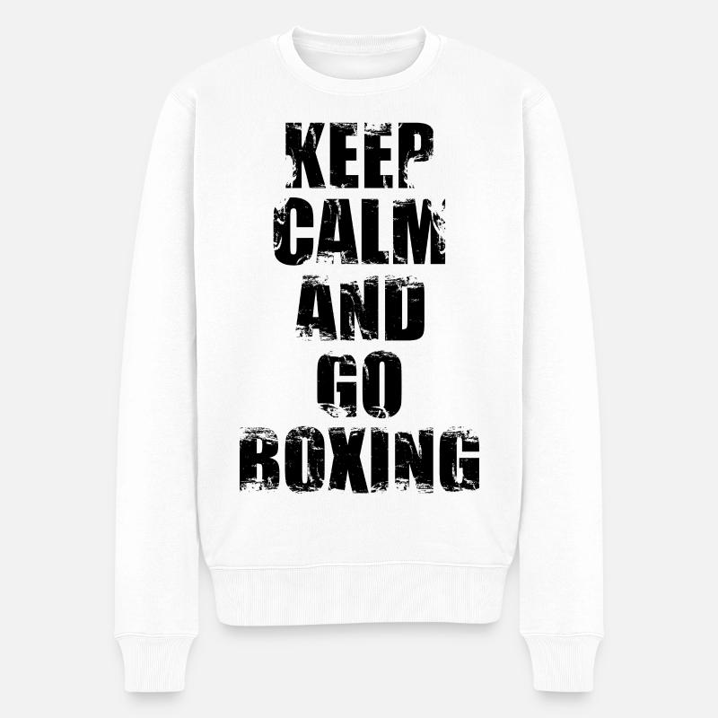 Motivation de la boxe - Pull Premium bio Homme - blanc