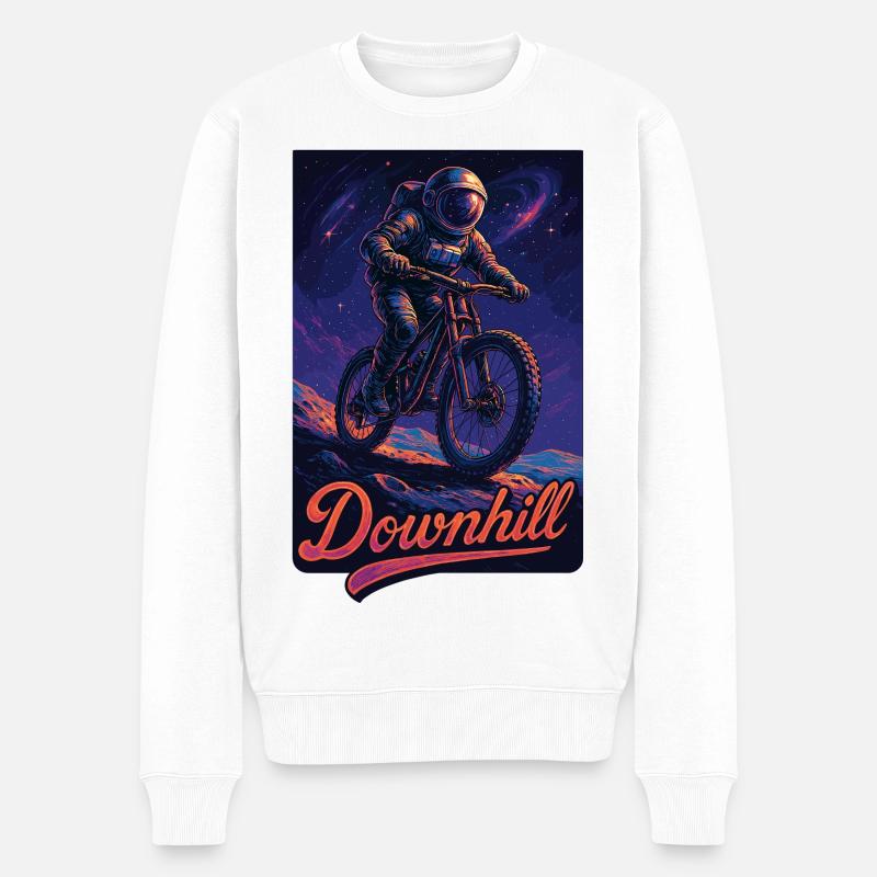 VTT VTT Descente Astronaute Cadeau - Pull Premium bio Homme - blanc