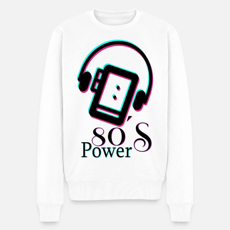 80 Leistung - Männer Premium Bio Pullover - Weiß