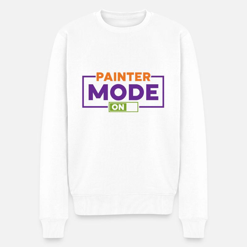 House Painter Dad Unique Gifts - Männer Premium Bio Pullover - Weiß