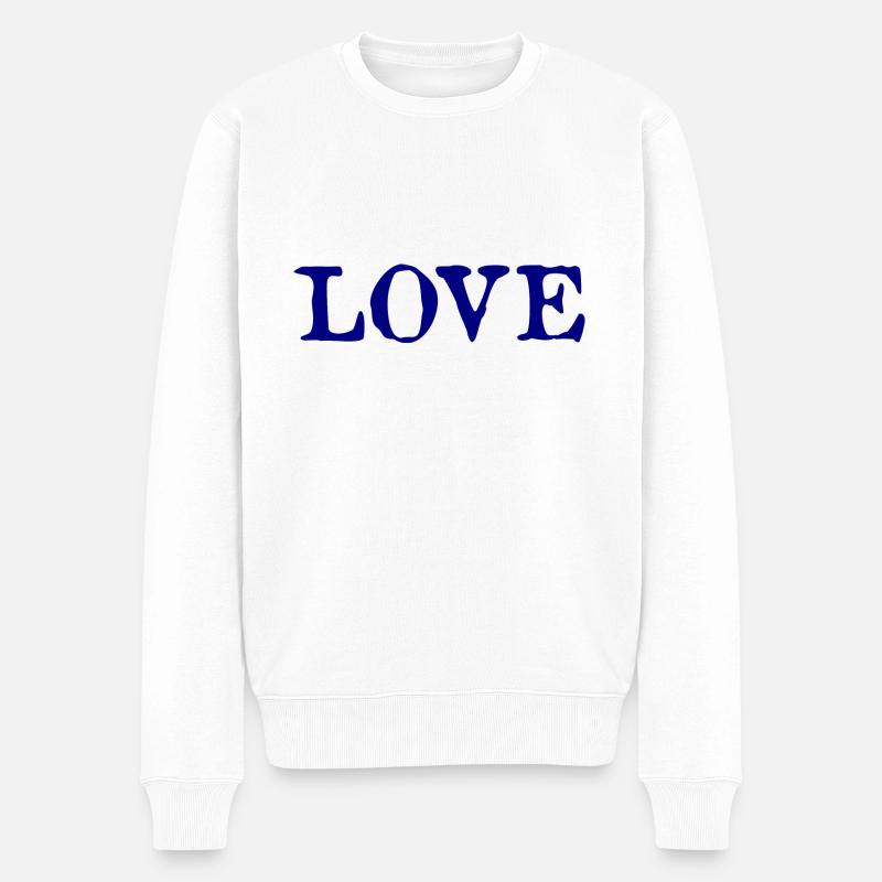 - LOVE. VALENTINSTAG. ICH LIEBE DICH. I LOVE YOU. LIEBE - Männer Premium Bio Pullover - Weiß