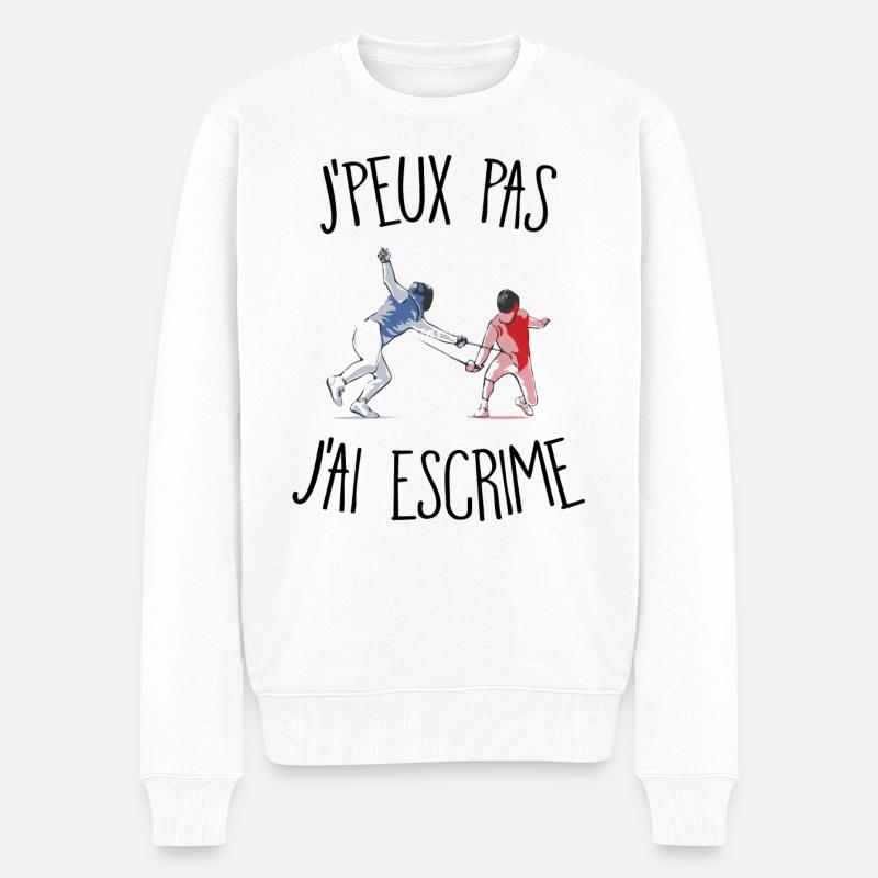J'peux pas j'ai escrime - Pull Premium bio Homme - blanc