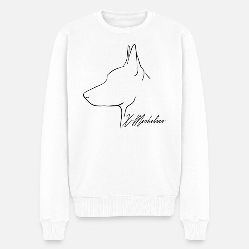X-MECHELAAR Profil Chiens Wilsigns - Pull Premium bio Homme - blanc