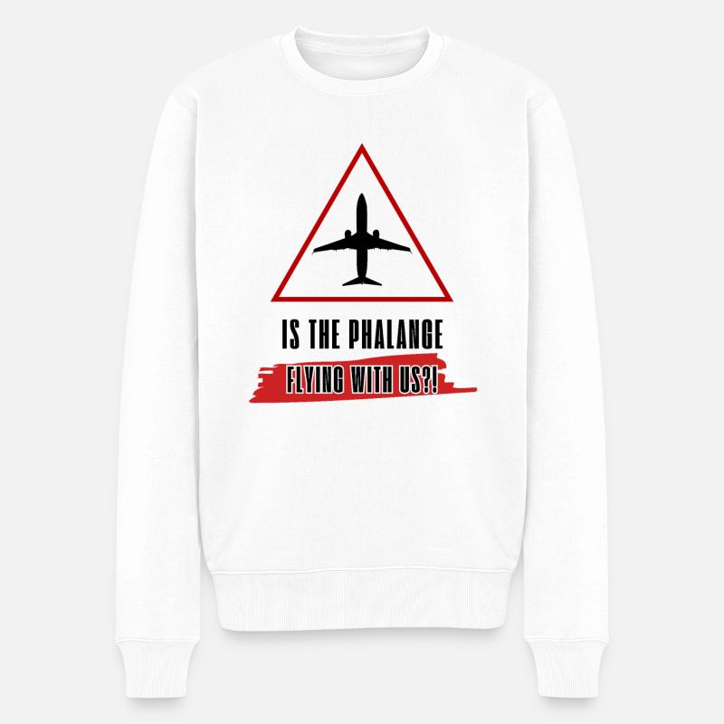 Phalange von Friends - Männer Premium Bio Pullover - Weiß