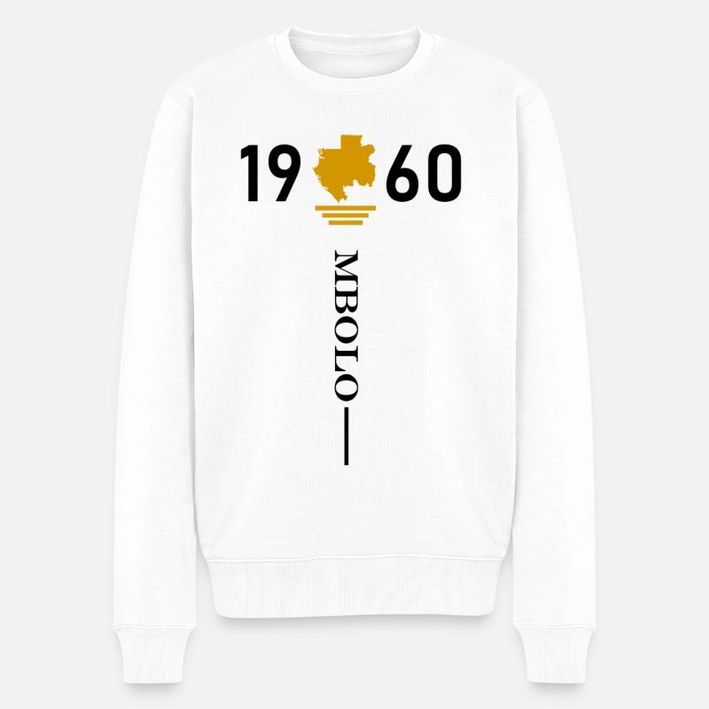 Gabon Independance - Pull Premium bio Homme - blanc