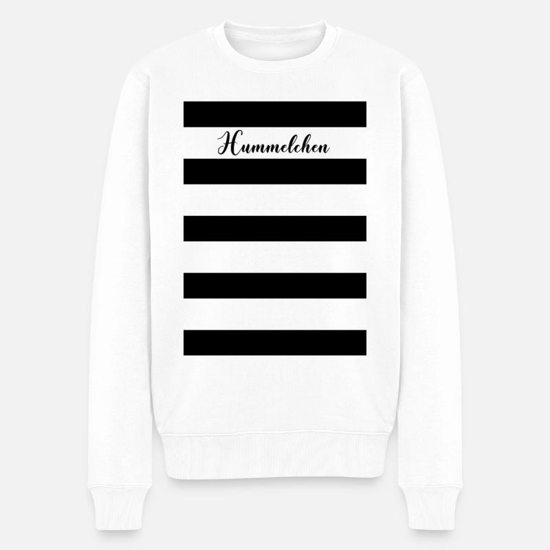 Streifen Hummel Kostüm Hummelchen - Männer Premium Bio Pullover - Weiß