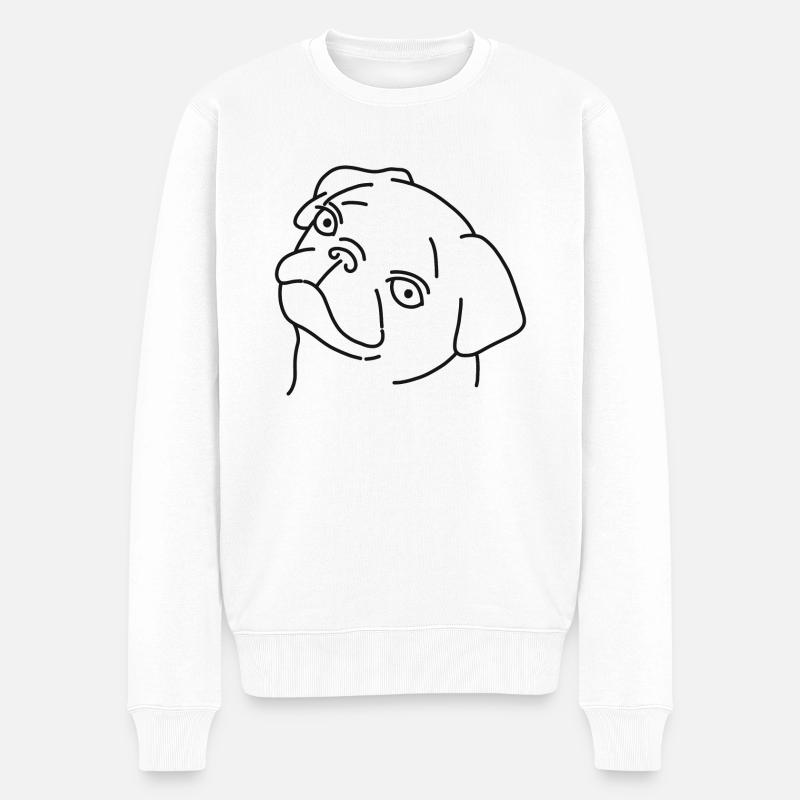 Mops - Pull Premium bio Homme - blanc