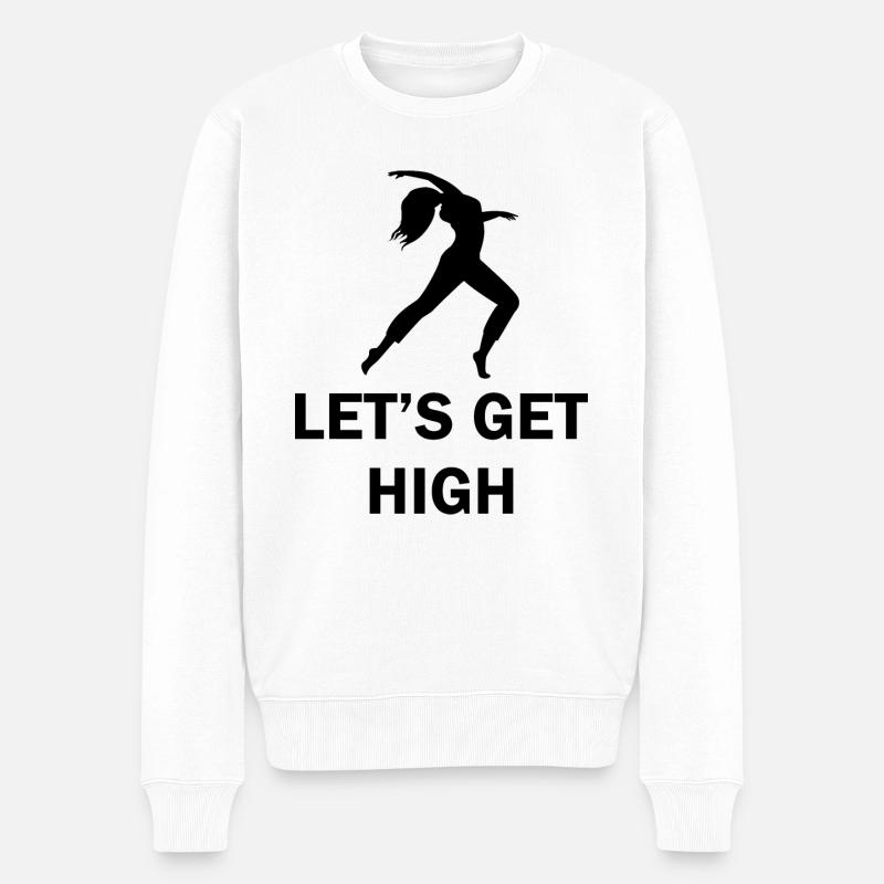 Dancing Dance Music - Männer Premium Bio Pullover - Weiß