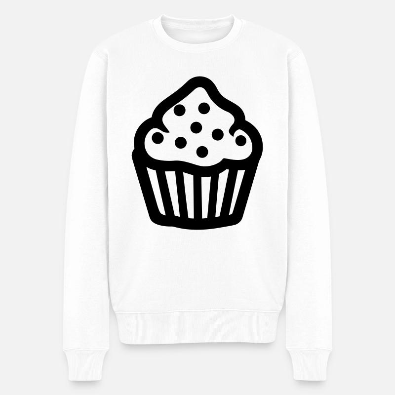 Cupcake - Männer Premium Bio Pullover - Weiß