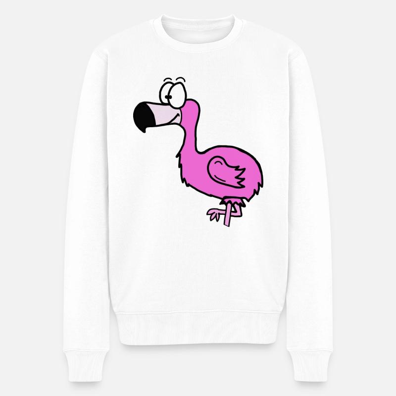 Flamingo - Männer Premium Bio Pullover - Weiß