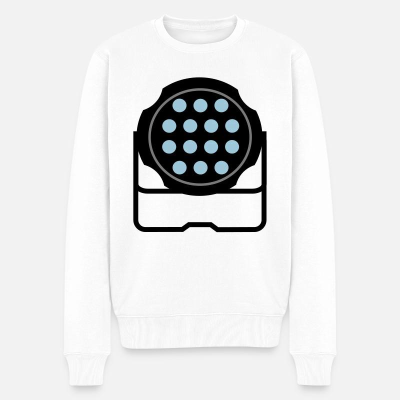 Scheinwerfer4 - Männer Premium Bio Pullover - Weiß