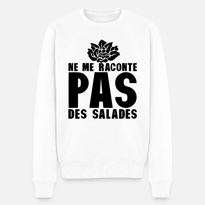raconte pas salade expression - Pull Premium bio Homme - blanc