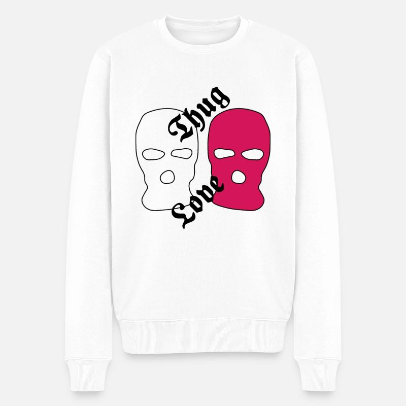 thug love - Männer Premium Bio Pullover - Weiß