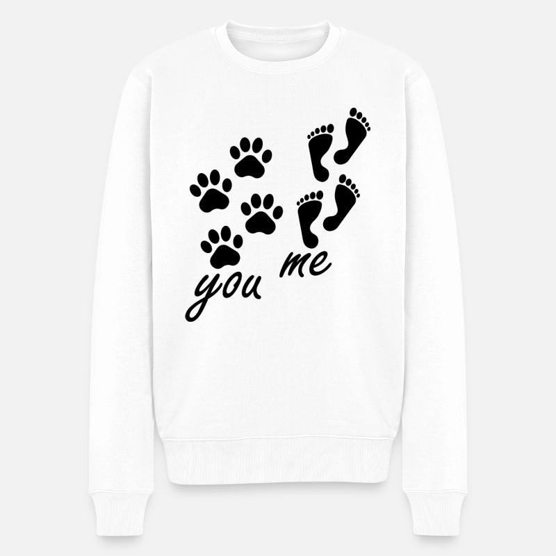 Hund Dog - Männer Premium Bio Pullover - Weiß