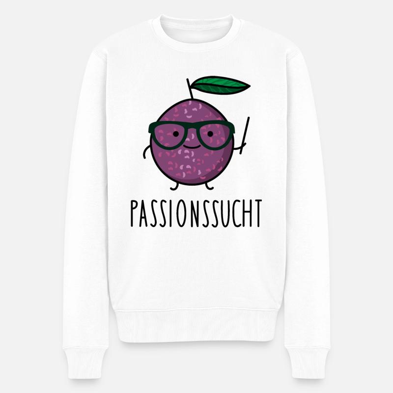 Passion und Begeisterung - Männer Premium Bio Pullover - Weiß