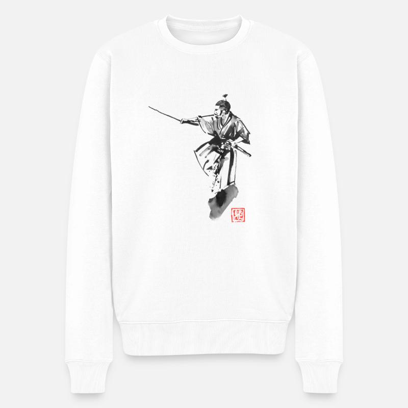 samurai position - Pull Premium bio Homme - blanc