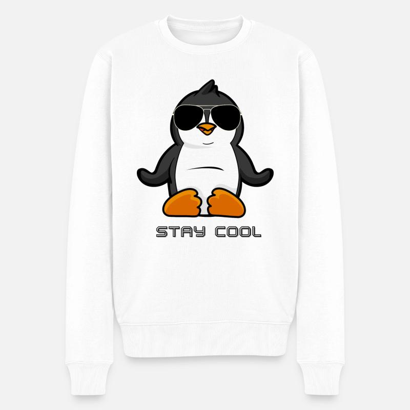 STAY COOL 4 - Männer Premium Bio Pullover - Weiß