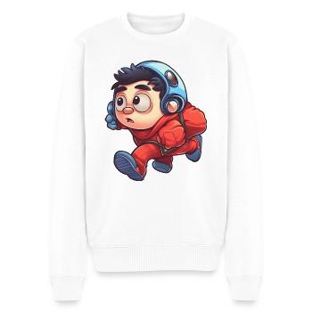 Charming Critters - Men's Premium Organic Jumper - white - Front - Thijin (182cm)