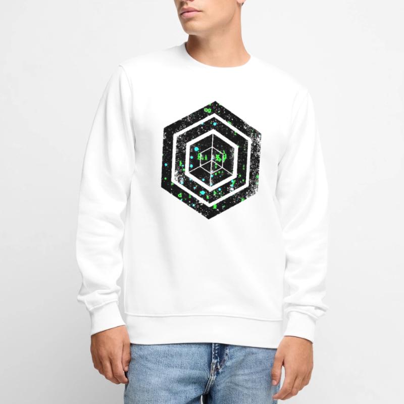 Hexagon-Programmierung Programmierer Codierung geometrisch Männer Premium Bio Pullover