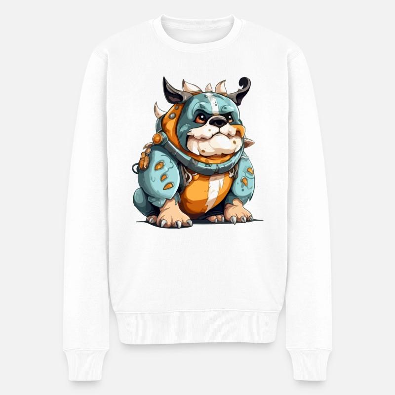 Brako der Streuer - Männer Premium Bio Pullover - Weiß