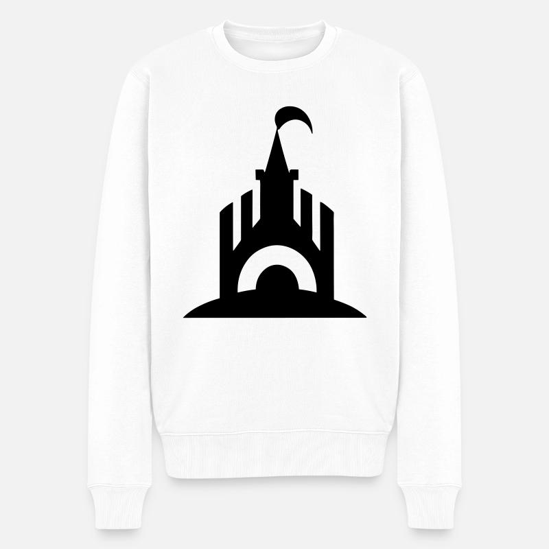 Schloß - Männer Premium Bio Pullover - Weiß