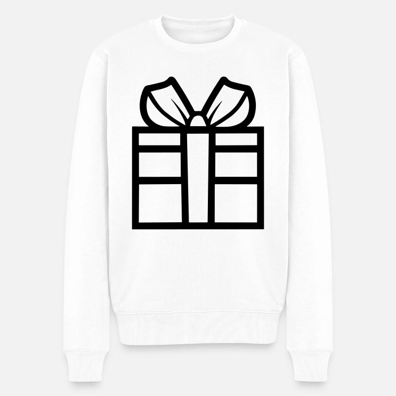 Boite icon de cadeau - Pull Premium bio Homme - blanc