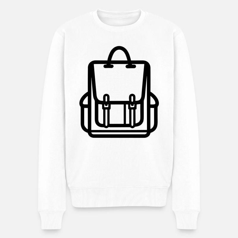 Rucksack - Männer Premium Bio Pullover - Weiß