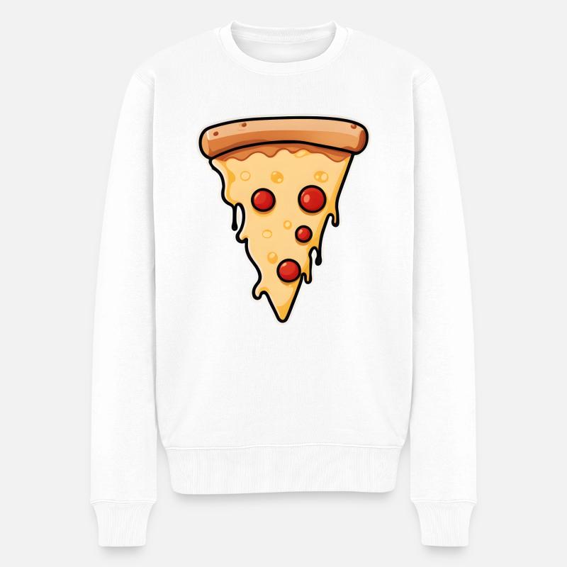 Pepperoni Melt - Männer Premium Bio Pullover - Weiß