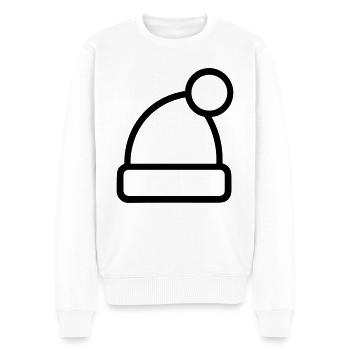 bonnet de noel - Pull Premium bio Homme - blanc - Devant - Thijin (182cm)