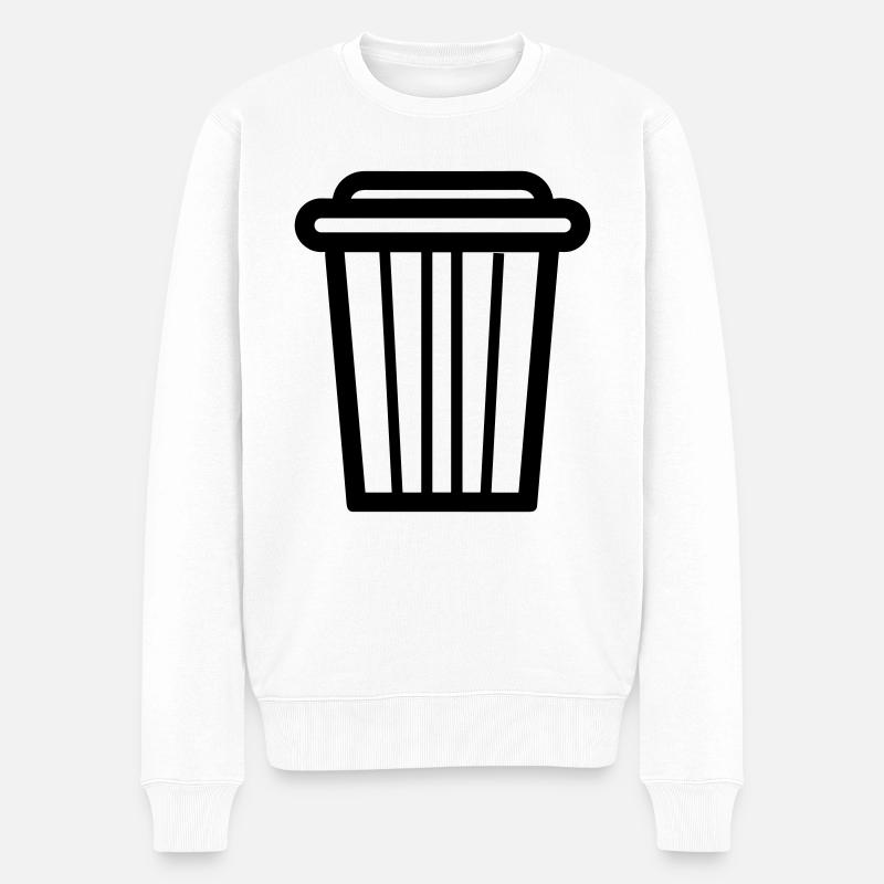 poubelle - Pull Premium bio Homme - blanc