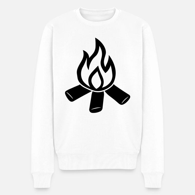 Feu de camp - Pull Premium bio Homme - blanc