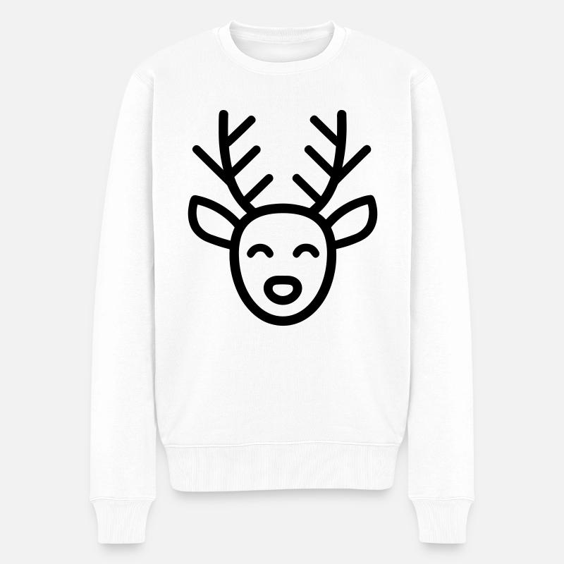 renne de noel - Pull Premium bio Homme - blanc