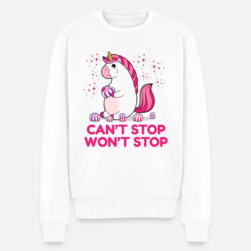 Impossible d'arrêter ne s'arrêtera pas - Pull Premium bio Homme - blanc