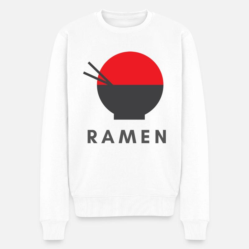 Ramen - Männer Premium Bio Pullover - Weiß