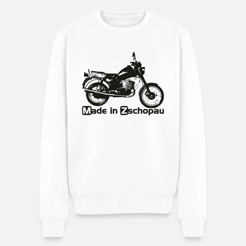 MZ ETZ 251 Zschopau - Männer Premium Bio Pullover - Weiß